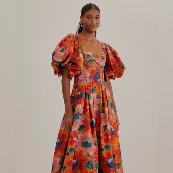FARM Rio Colorful Floral Midi Dress - Picture 2 of 9